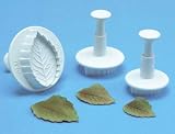 Cutter Pme Set of 3 Rose Leaf Plungers Veiners 31mm/40mm/25mm