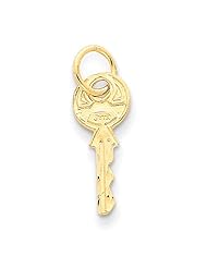 14k Yellow Gold Key Charm