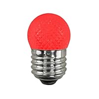 LED-S11-MED-R - 120 volt, 1.8 watts, LED S11 Light Bulb, Red Color, E27 Base