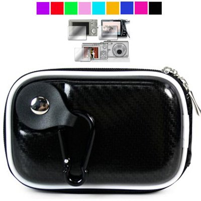TPU Camera Case for Nikon Coolpix S620 L12 L4 S2 Coolpix S50 S610 + Screen Protector (Black)