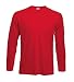 Fruit of the Loom long sleeve plain t-shirt Red XXL