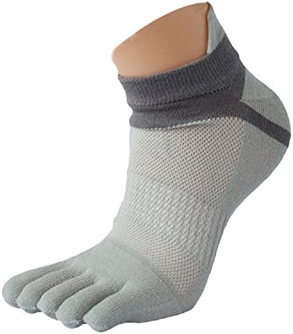 Socks ,NOMENI 1 Pair MenMesh Sports Running Five Finger Toe Socks (Gray)