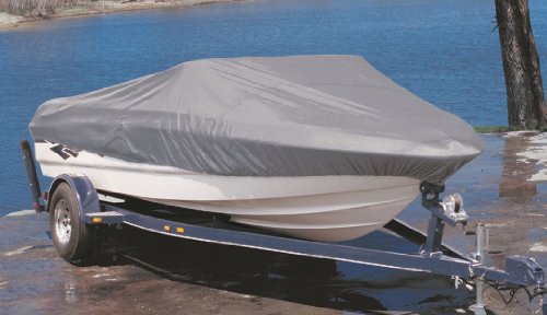 GSI Super Quality All-Seasons Weather-Resistant Cover for Long Standard V-Hull and Tri-Hull Bass Runabouts Boat - Size: 14' to 16.6', Up to 90