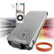 Apple iPod Nano 5th Generation (5G Video) Premium **VG BRAND** Leather Flip Case Cover **GREY** + Apple Ipod Nano Screen Protector + Vangoddy ?(Trademarked) Orange Silicone Wrist Band!!!