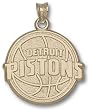 Detroit Pistons Logo 5/8". Charm/Pendant -14K/10K, Stainless Steel or Gold Plated