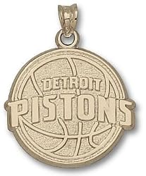 Detroit Pistons Logo 5/8". Charm/Pendant -14K/10K, Stainless Steel or Gold Plated