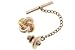 14K Yellow Gold and Sterling Silver Knot Tie Tack