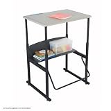 Safco 1201BE AlphaBetter Desk 28 x 20 Standard Top w/o Book Box - Beige