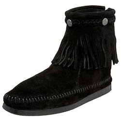 Minnetonka Hi Top Back Zip Boot 299, Damen, Stiefel, Schwarz (BLACK), EU 40 (US 9)
