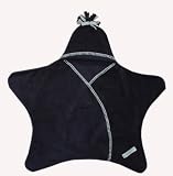 Tuppence and Crumble soft fleece baby star navy 0-3 months