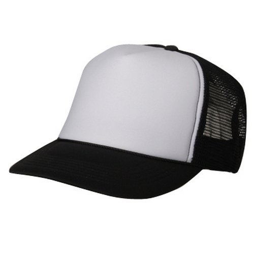 Foam Mesh Cap-Black White W39S62D