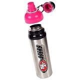 Sports NFL 49ERS 24oz Colored Stainless Steel Water Bottle/Silver/Pink Pink Stainless Steel Water Bottle