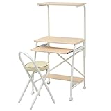 YAMAZEN パソコンデスク&チェアセット NDC-60(NM/IV) ナチュラル