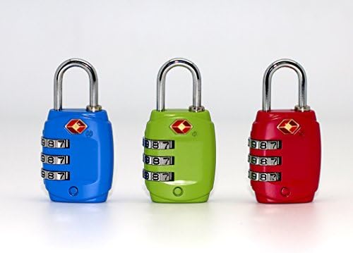 Just Lock Authorized TSA Approved Metal Material Security 3 Combination Travel Suitcase Luggage Bag Code Lock Padlock