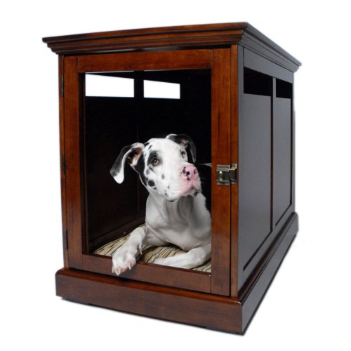 Mahogany 34 Tall TownHaus Indoor Wooden Dog Crate Table