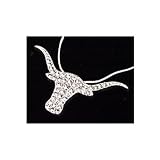 University of Texas Longhorns - Necklace w/Rhinestone Bevo Steerhead Logo