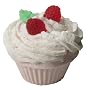 Fizzy Baker Cupcake Bath Bomb - Raspberries