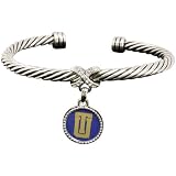 Tulsa Golden Hurricane Ladies Antiqued Silver Twisted Cable Bracelet