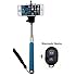OOOUSE Extendable Selfie Handheld Stick Monopod with Adjustable Phone Holder and Bluetooth Wireless Remote Shutter for iPhone Samsung and other system over IOS 6.0 and Android 4.2.2 Smartphones (Blue with Shutter)