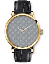 SPRAWL Aanalog Fashion Series Gold Ladies Watches of Genuine Black Leather Strap,Unique Wrist Watch for Women Girls Designed with Gray cubes