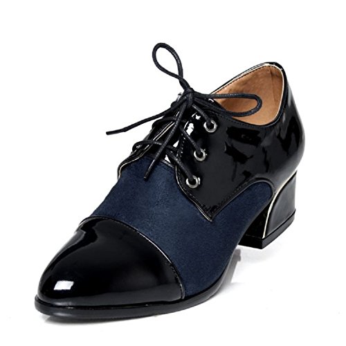 Carol Shoes Women's Mid Heel Lace up Oxfords Shoes