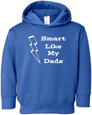 Heartfelt Pride - Smart Like My Dads - Toddler Hooded Sweatshirt 4T Royal Blue