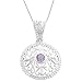0.6 Ct. Amethyst 925 Sterling Silver Lacework title=