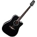 Takamine G Series EG341SC Dreadnought Acoustic Electric Guitar, Black