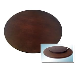 22" Espresso / Cappuccino Finish Large Lazy Susan