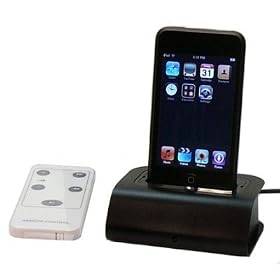 Docking Station Cradle with Remote Control for Apple IPOD / iTouch / iPhone / Nano with HOT Sync PC and AC Charger
