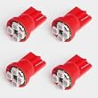 4x T10 194 168 501 4-smd 3528 LED Car Light Bulb Red
