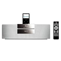 Philips Executive 30-Watt Micro Speaker System with iPod Dock (Black/Silver)