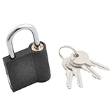 uxcell ドアパッドロック 鍵セット　引き出しキャビネット　ポータブル　ブラック　40mm幅