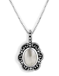 Lori Bonn True Colors Collection Birthstone Necklace "Summer Soul-stice" June White Mabe Pearl