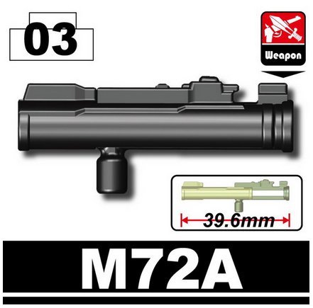 M72A Rocket Launcher 3 Pack in Black - Custom Minifigure Pieces