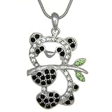 Crystal Panda Bear Pendant Necklace Fashion Jewelry