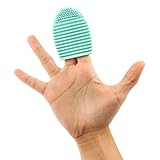 ESARORA Makeup Brush Cleaning Mat, Makeup Brush Cleaner Set of 3 Mini Cosmetic Brush Cleaner Mat Portable Washing Tools (blue)