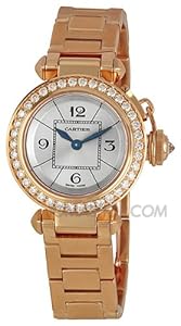 Cartier Miss Pasha Diamond Paved 18k Rose Gold Ladies Watch WJ124013