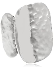 Sterling Silver Hammered Oval Ring