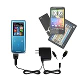 Double Wall Home Charger with tips including a tip for the Samsung YP-S3 Digital Media Player – uses Gomadic TipExchange Technology