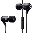 Radius Atomic Bass Earphones w/ Mic for iPhone, Superb Audio Fidelity and Bass Response, Designed to Fit All Size Ears Comfortably and Secure - Black