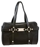 Bvlgari Ellen Black Fabric And Leather Handbag 24628