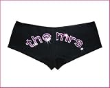 "The Mrs" Hot Short Black with Pink Beading
