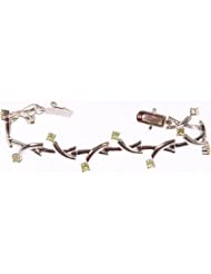 Faceted Peridot Bracelet - Sterling Silver