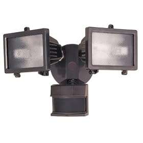 Heath Zenith 300-Watt Quartz Halogen Motion-Sensing Twin Security Light, Bronze... by Heath Zenith
