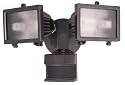 Heath Zenith SL-5512-BZ-B 300-Watt Quartz Halogen Motion-Sensing Twin Security Light, Bronze