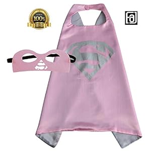 FAJ Child Superhero or Princess Cape and Mask
