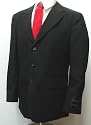 Brand New Men's Three Button Single Breasted Black Business Dress Suit