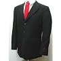 Brand New Men's Three Button Single Breasted Black Business Dress Suit