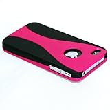 CASE2CASE #078 HOT PINK/BLACK Apple iPhone 4 4G Case Hard Cover Bumper AT&T ....
